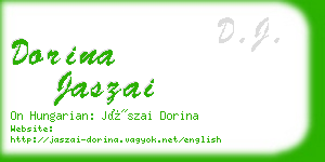 dorina jaszai business card